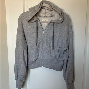 Gray Zip-Up Hoodie